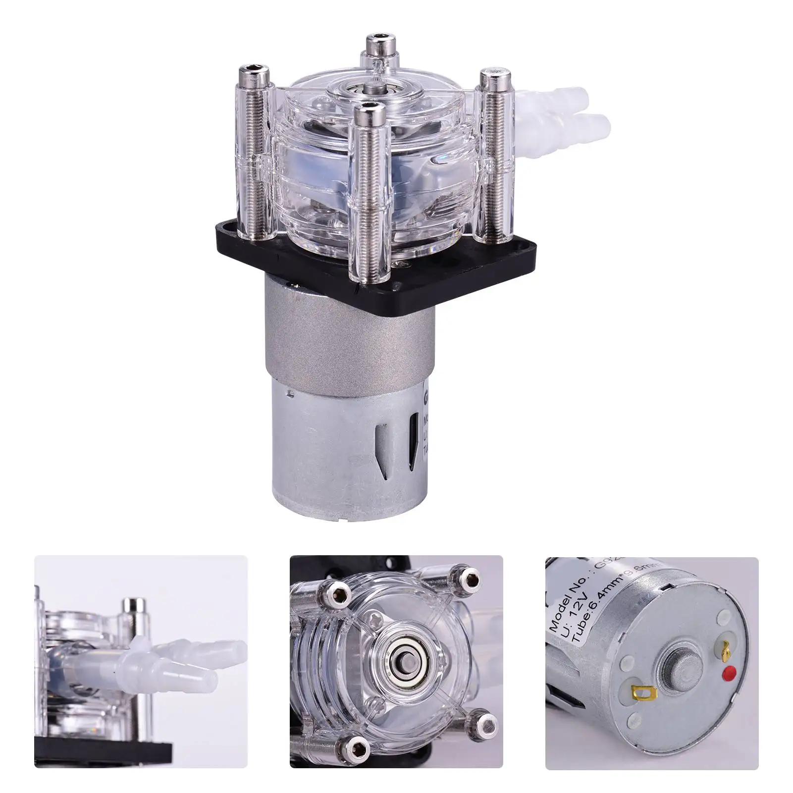 

GROTHEN DC 24V Peristaltic Pump with Silicone Tubing High Water Liquid Pump Dosing Vacuum Pump Self-Priming Anti-Corrosion