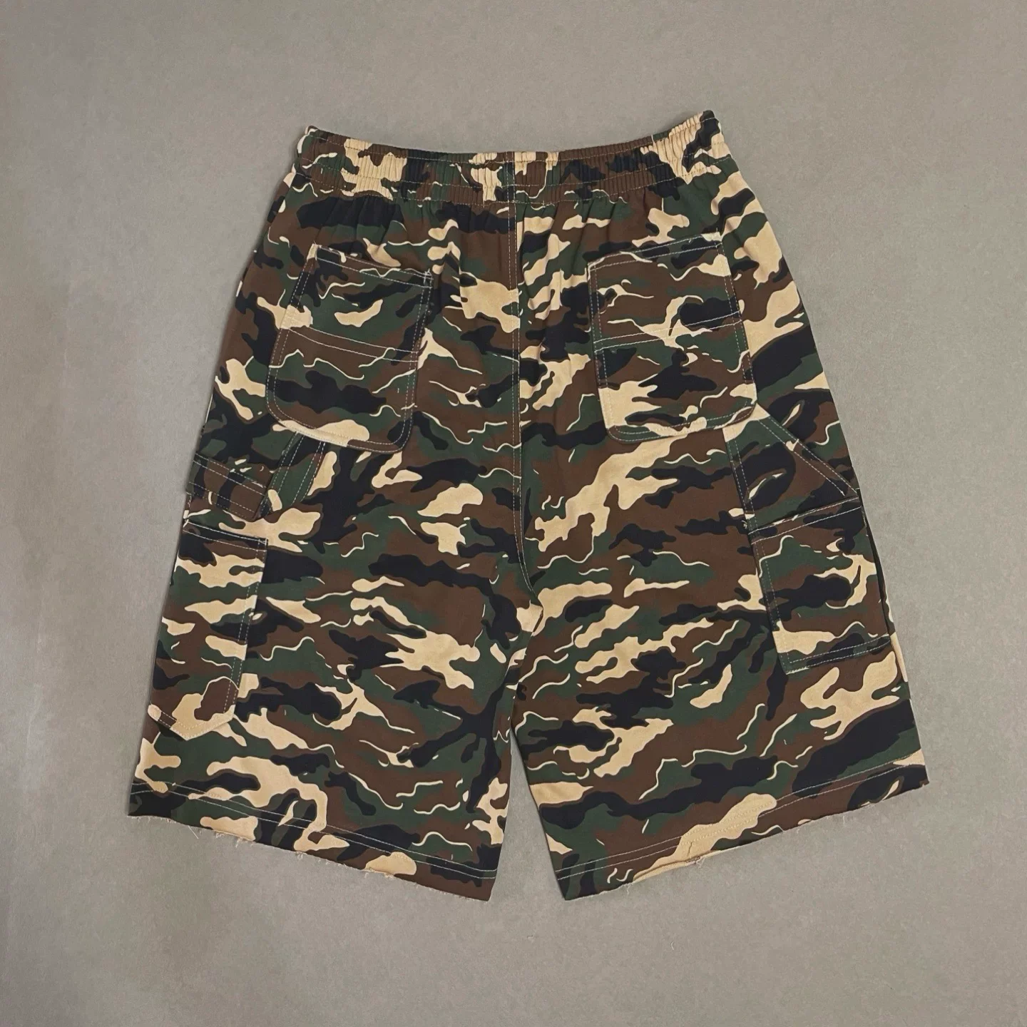 New 2026 luxury Men Woodland Camo CARGO SHORTS Comfortable Camouflage Skateboard Street Cotton Casual Shorts #a345