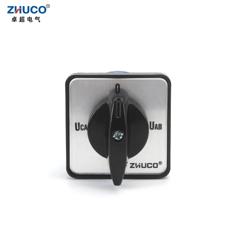 

ZHUCO SZW26/LW26-20 YH2.2 20A 2 полюса 8 винтов 4 положения селектор напряжения измерение передачи поворотный кулачковый переключатель вольтметра