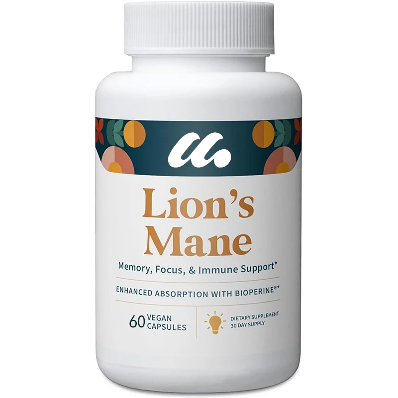 Lion's Mane Supplement - Brian Health SuperFood Mushrooms - Cognition and Cells -60 Vegetarian Capsules