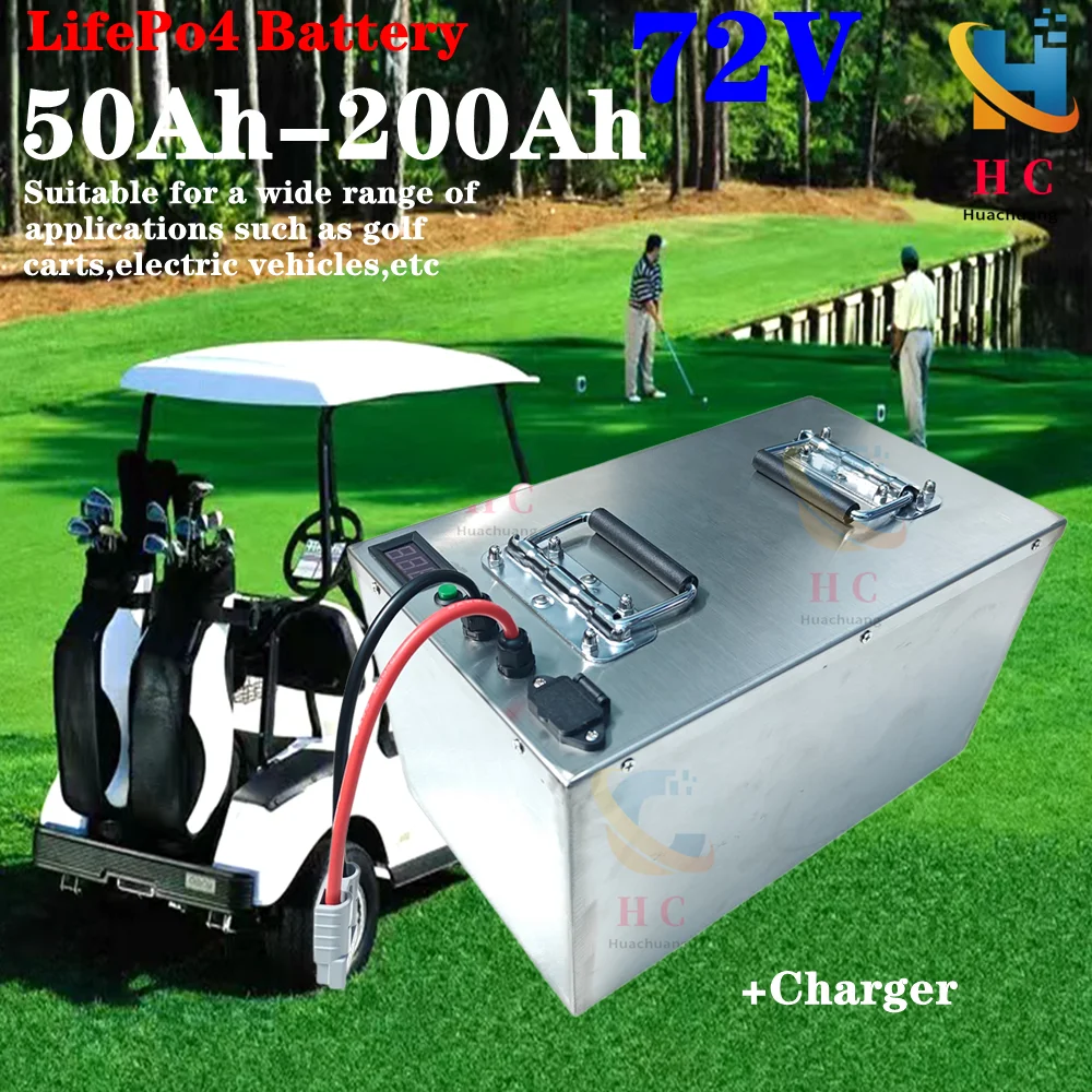 

LifePo4 Lithium Battery 72V 50Ah 60AH 80AH 100AH 120AH 150Ah 200AH Golf Cart, Electric Vehicle+Charger