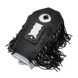 Black Motorcycle Gas Tank Dash Console Center Pouch Bag PU Leather Universal for Harley SPORTSTER XL 883 1200