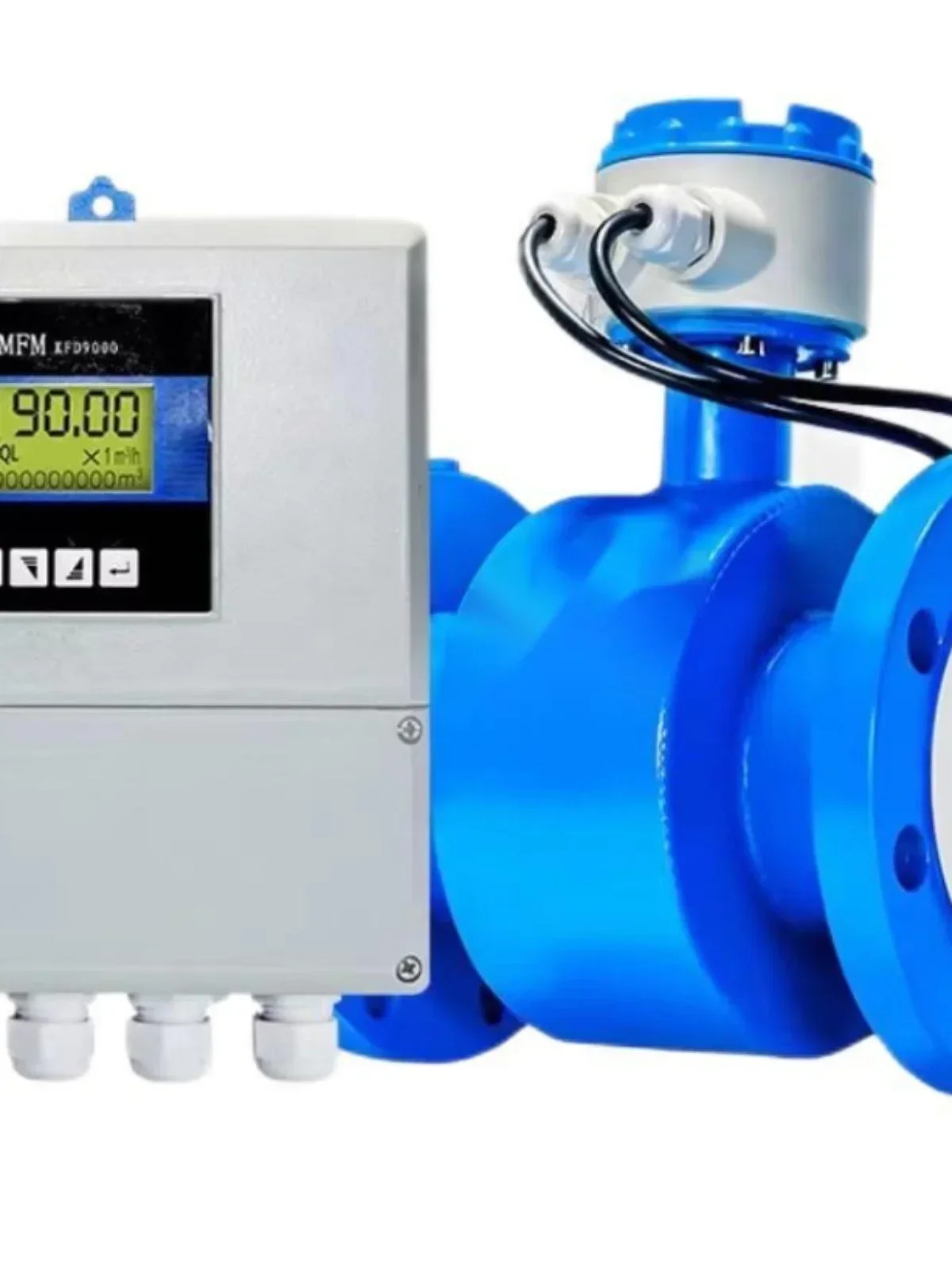 Electromagnetic flowmeter exclusive integrated split Lanshen plug-in waterproof acid and alkali resistant battery wireless