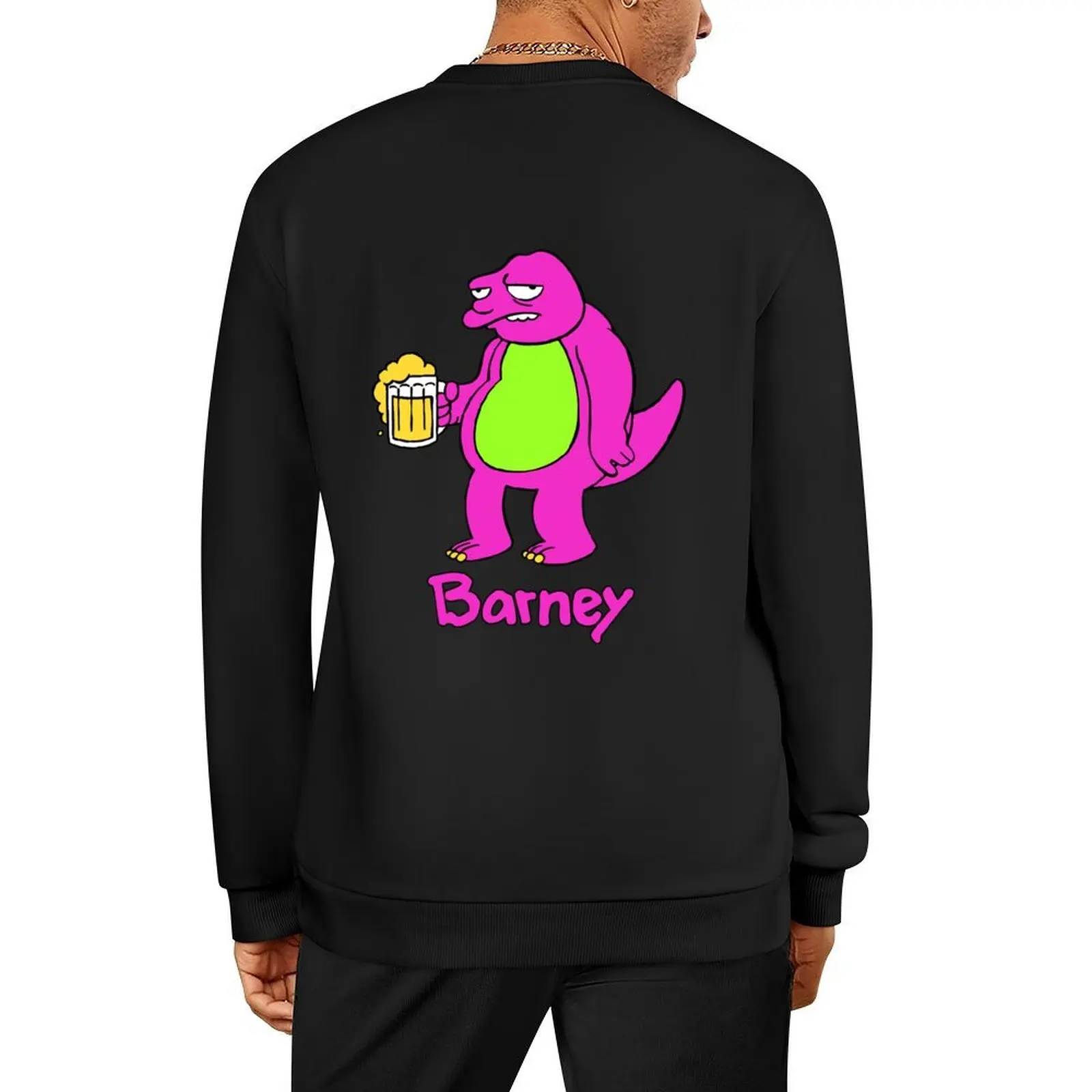 

Barney Pullover graphic t shirts men autumn anime clothing men wear men sweatshirt
