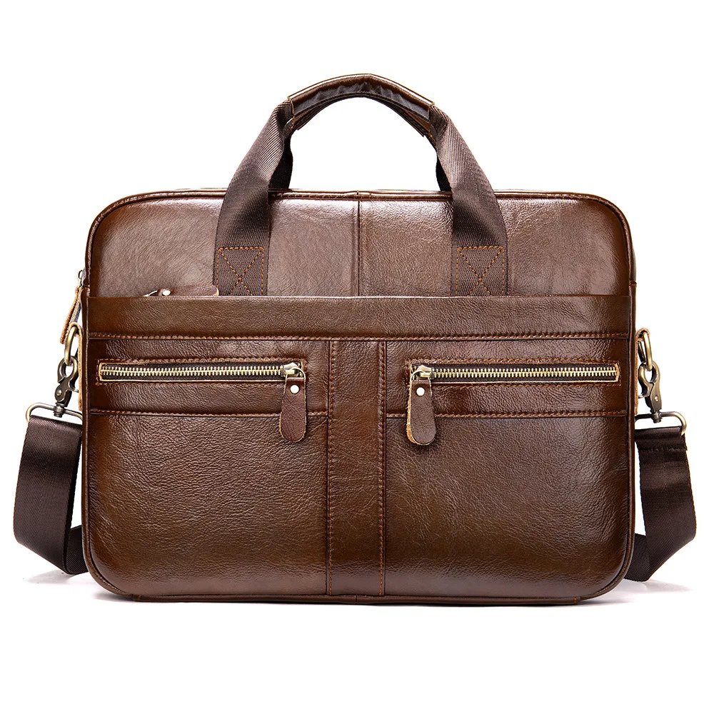 High Quality 2023 Men Briefcase Bag Business PU Leather Shoulder Messenger Bags Office Handbag 14 inch Laptop bag