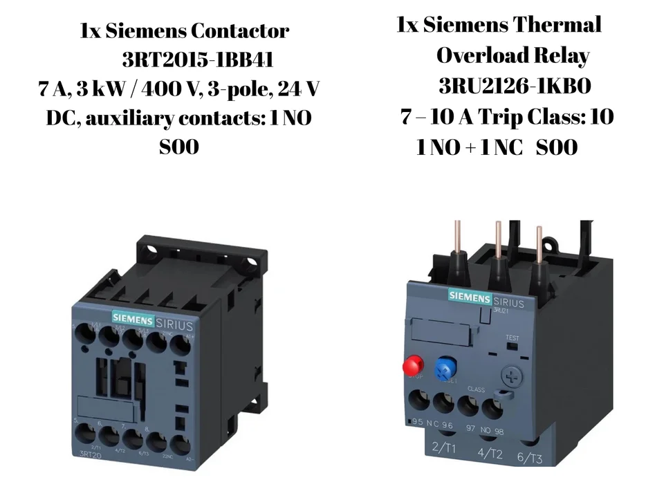 

3RT20151BB41 S00 230V 10A Contactor PLC