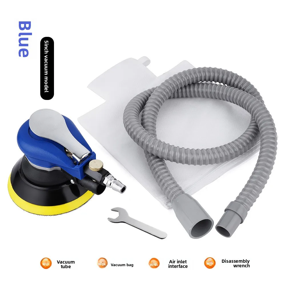 5 Inch Pneumatic Grinder, Automobile Rust Removal and Polishing Machine, Mini Household Disc Sandpaper Grinder