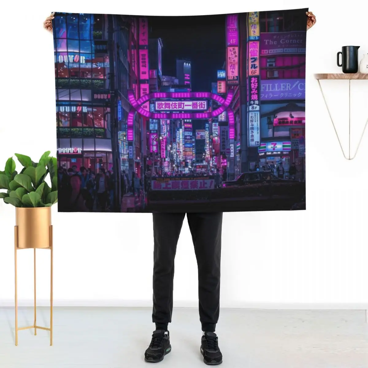 

Kabukicho Gate, Shinjuku Throw Blanket Soft Solid Color Blanket for Couch Bed