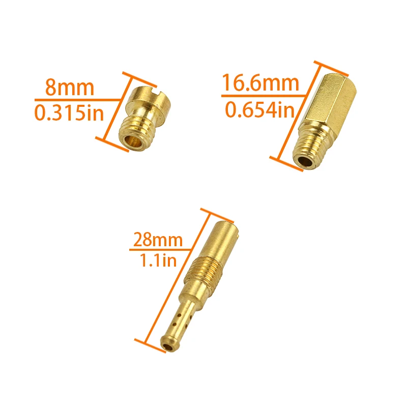 10/20 PCS Mortorcycle Carburetor Main Jet Nozzle and Slow/Pilot Jet Set Replacement For NSR KSR PE PWK PWM Keihin OKO KOSO CVK