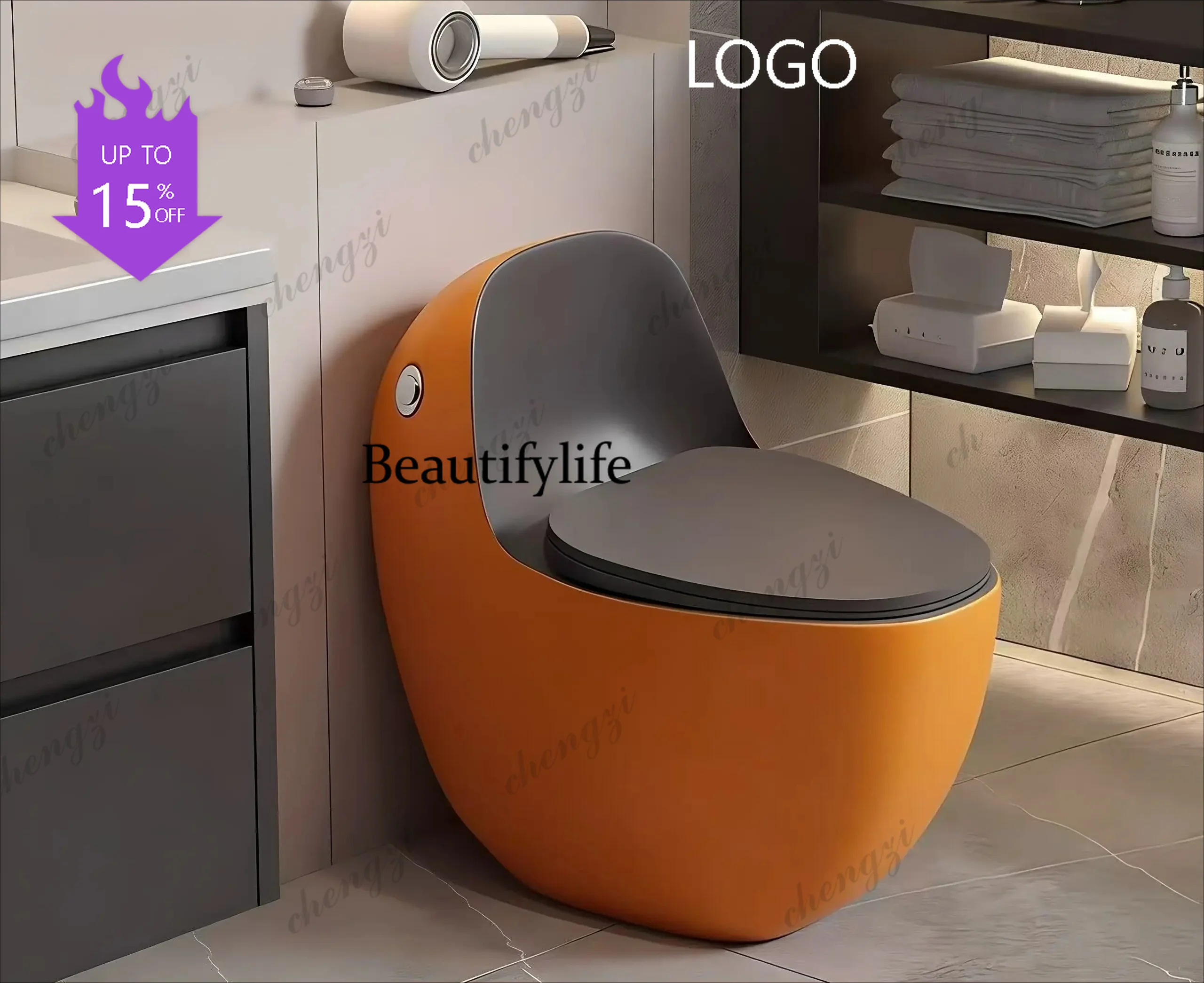 Asmt114  New personalized high-impact bathroom toilet, large-diameter large-pipe household toilet siphon type