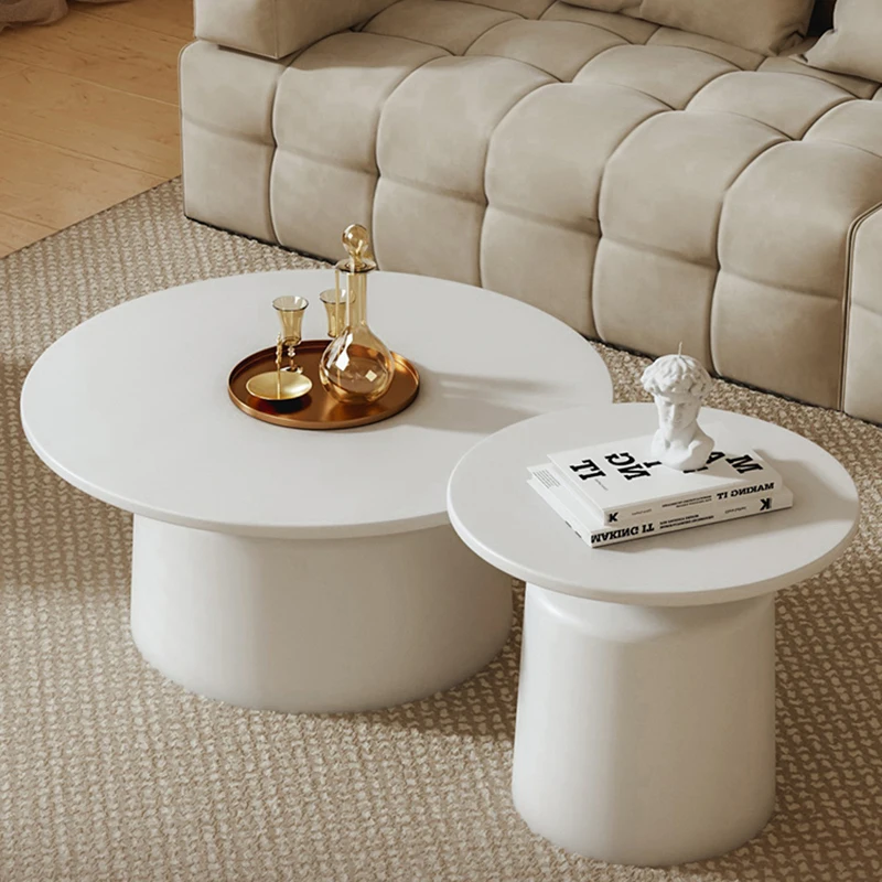 Nordic Coffee Table Floor Mobile Living Room Side Mid Century Modern Round Table Center Mesa De Centro De Sala Garden Furniture