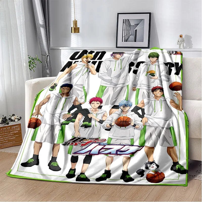 Anime Kuroko's Basketball Cartoon Blanket,Soft Throw Blanket for Home Bedroom Bed Sofa Picnic Travel Office Cover Blanket Kids