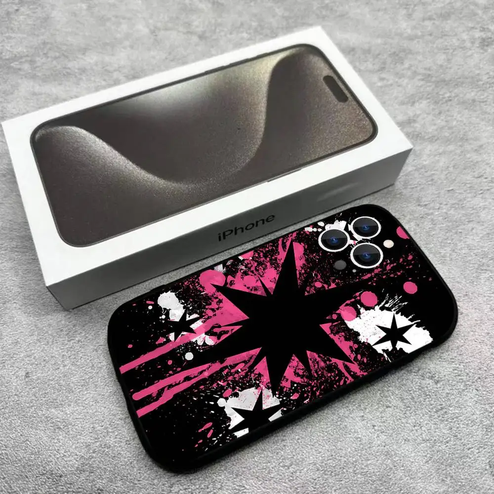 Love Black and Cute Emo Phone Case For iPhone 17,16,15,14,13,12,11,Pro,Max,Plus,E,Air,Mini Protective Black Cover - view 2