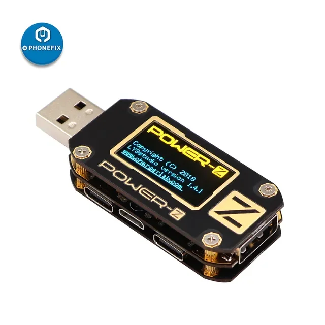 POWER-Z USB PD Tester Tętnienie napięcia i prądu Podwójny przyrząd typu C KM001 KM003C Testowanie woltomierza cyfrowego USB