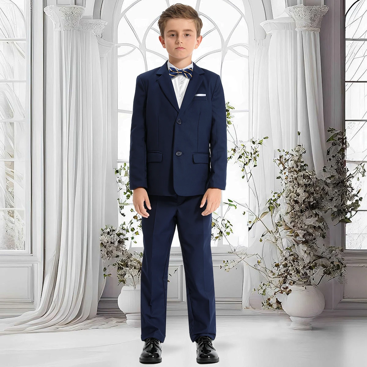 Boys Suits for Wedding Teenager Easter Tuxedo Kids Formal School Performance Photography Birthday Party Halloween Outfit Set