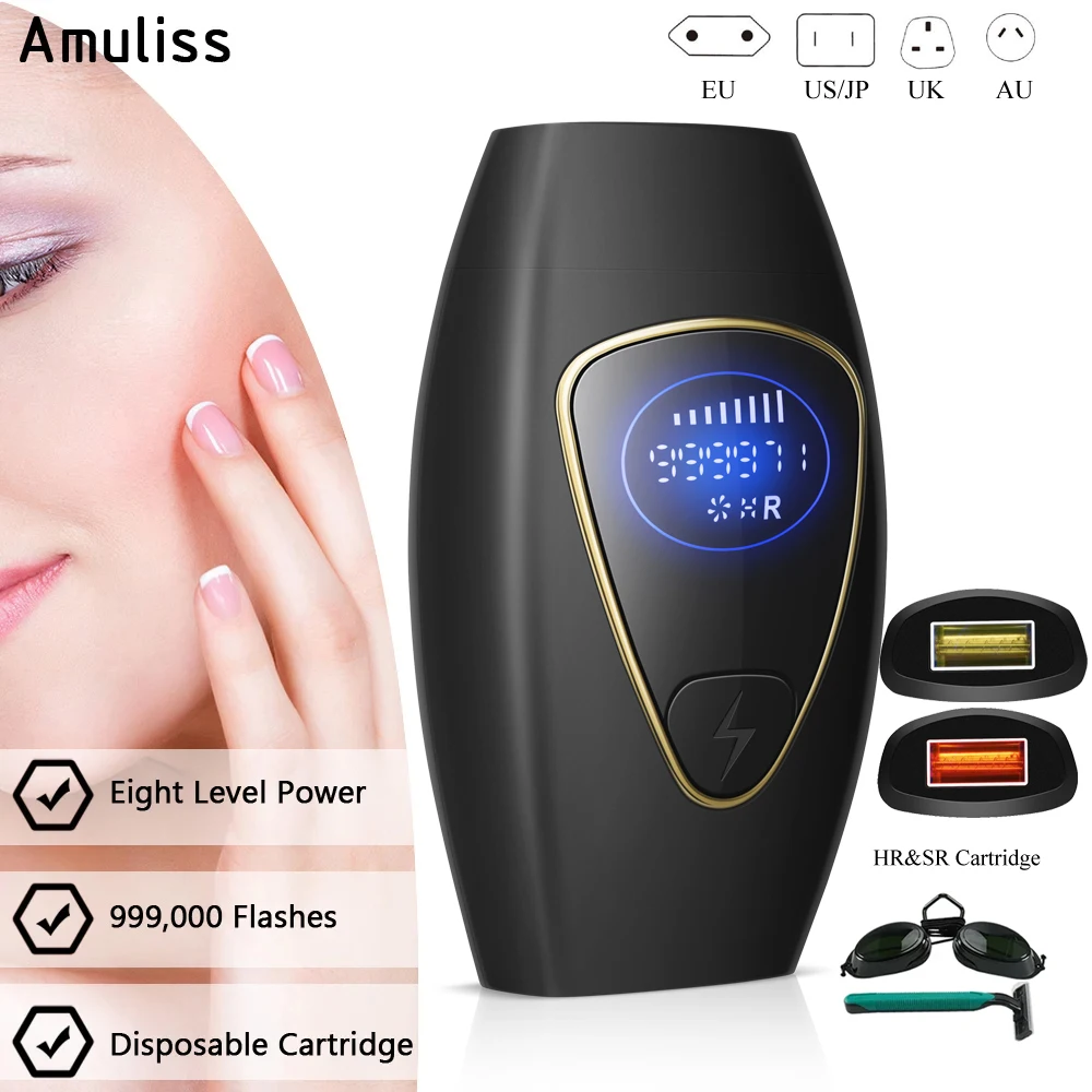 

Amuliss At Home IPL Laser Hair Removal Permanent Painless Light Hair Removal Handset Devices For Women Bikini Area Face Body