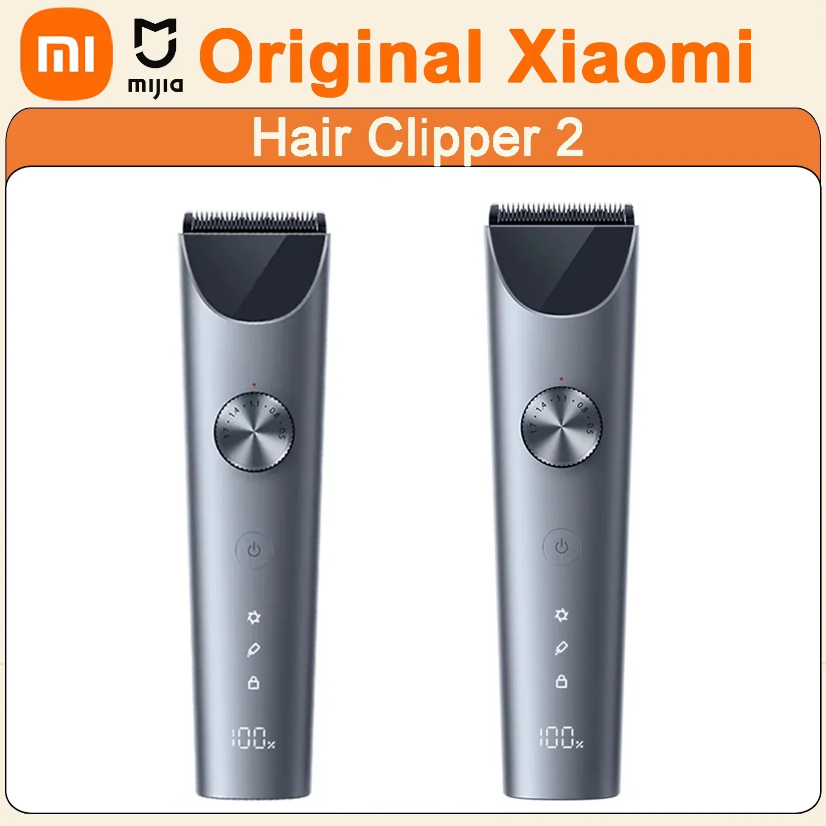

Original XIAOMI MIJIA Hair Clipper 2 Cordless Rechargeable Barber Clippers Titanium Alloy Blade Professional Trimmer