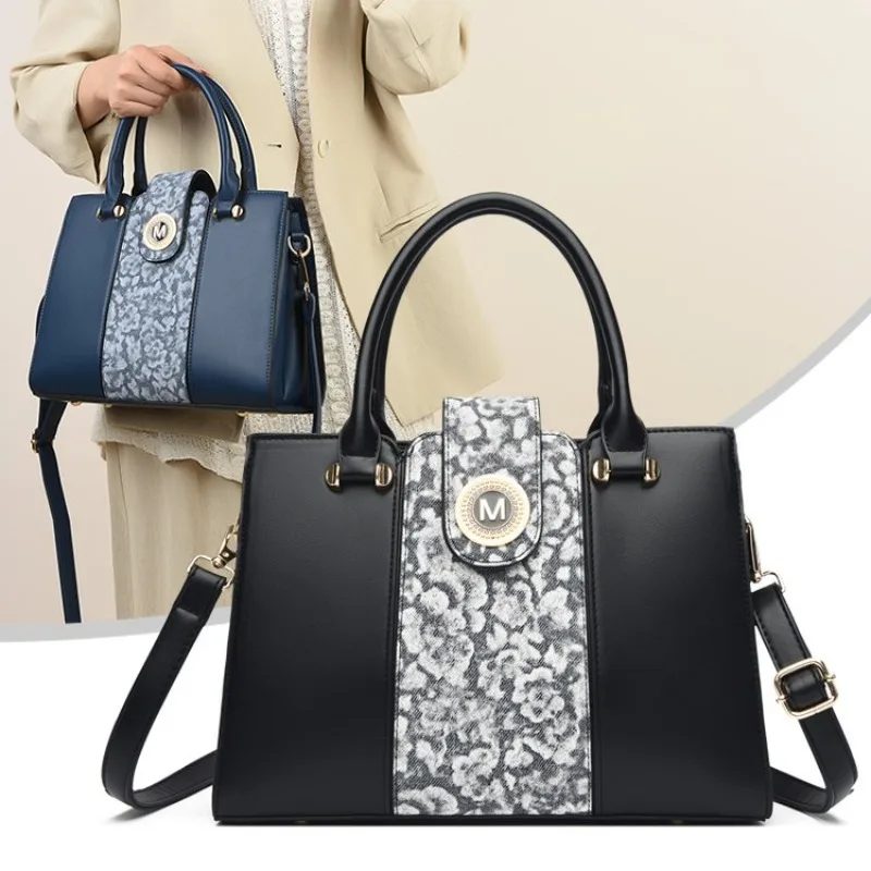 Designer Vintage Diaper Bag Women Luxury Crossbody Bag High-End Handbag Minimalist Elegant Large Capacity Leather Tote