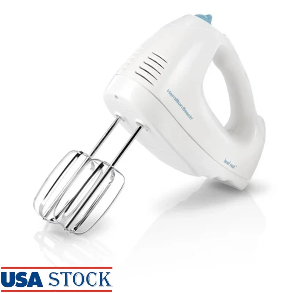 6 Speed Hand Mixer 250W Portable Electric Mixer Dishwasher Safe Beaters Bowl Rest Feature QuickBurst Button Kitchen Baking Tool