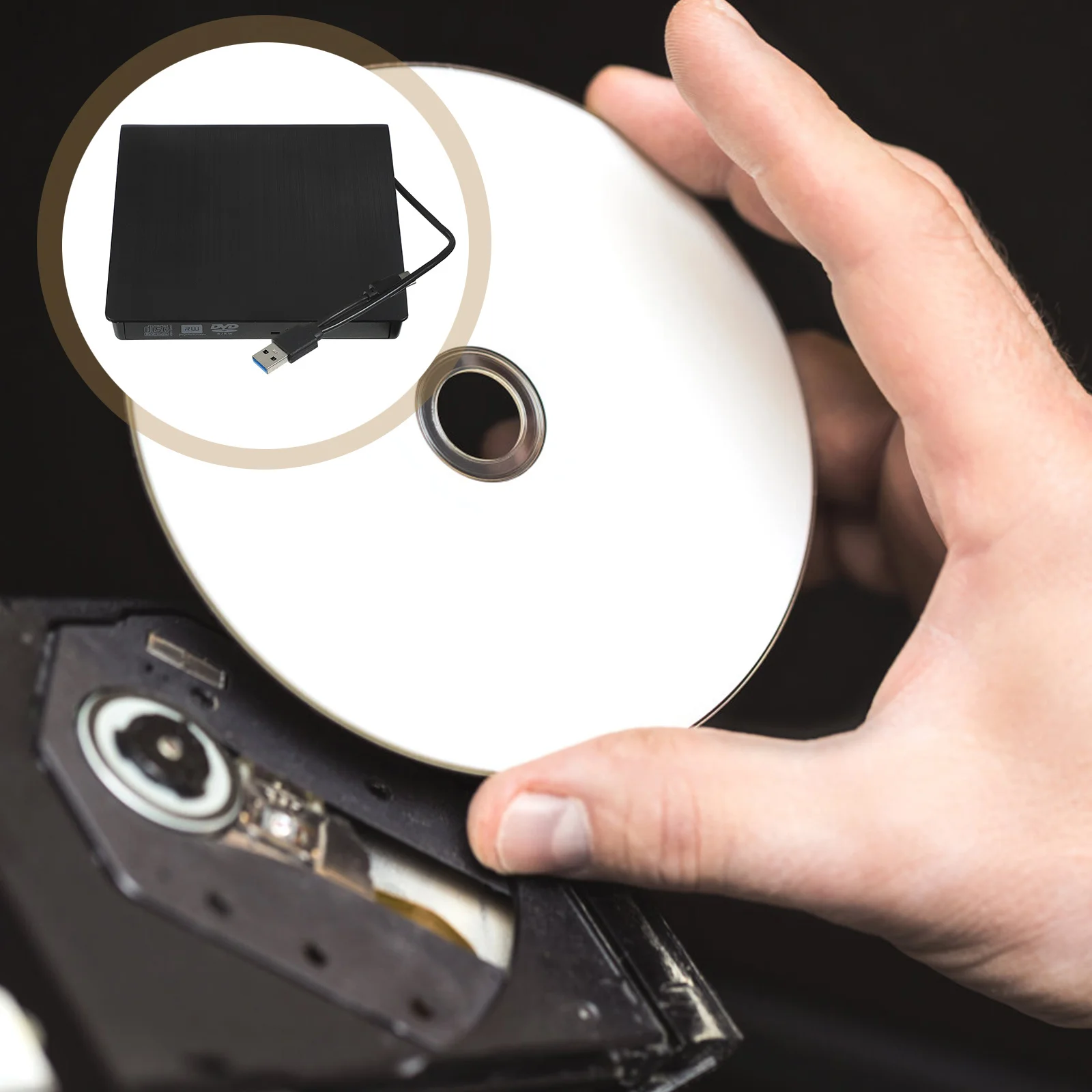 

Dual Interface External Dvd Drive Usb 3.0 Type-C Cd Burner Optical Drive For Laptop Desktop External Cd Dvd Writer