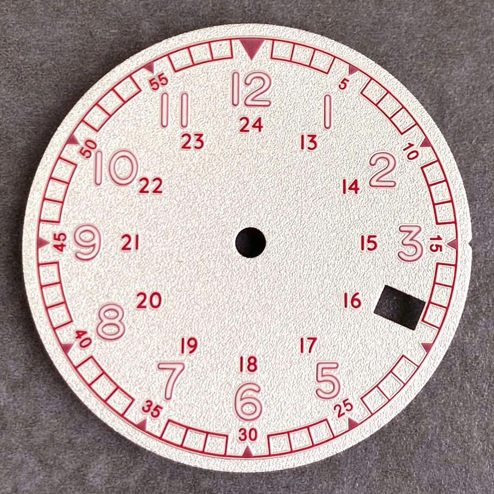 NH35A Uhr Ersatz Zifferblatt Pliot Zifferblatt für NH35 NH36 Automatische Männer Weiß Schwarz Lachs Zifferblätter Datum Fenster – Detail 31