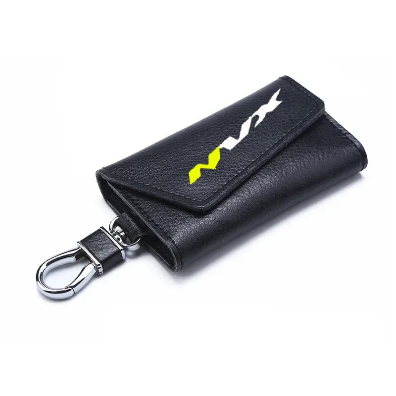 3D cowhide Key key case Holder Chain Collection Keychain for  NVX155/Aerox155  Logo Motorcycle Badge Keyring