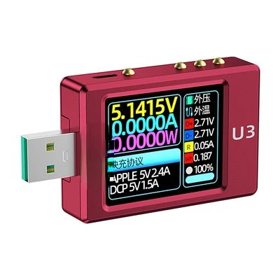 USB Ampere-Voltage Meter U3 Tester Qc5pd Detection PPS Fast Charge Protocol