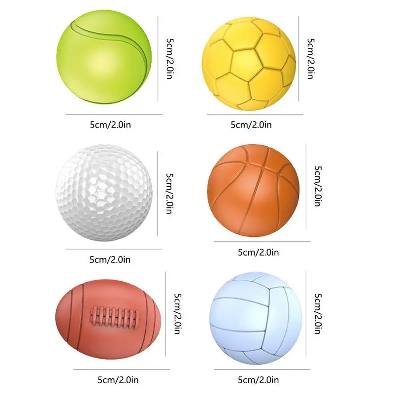 

Mini Balls for Kids Mini Soccer Basketball Football 6Pcs Montessori Sports Toys Ball Enhance Eye-Hand Coordination Sensory toy