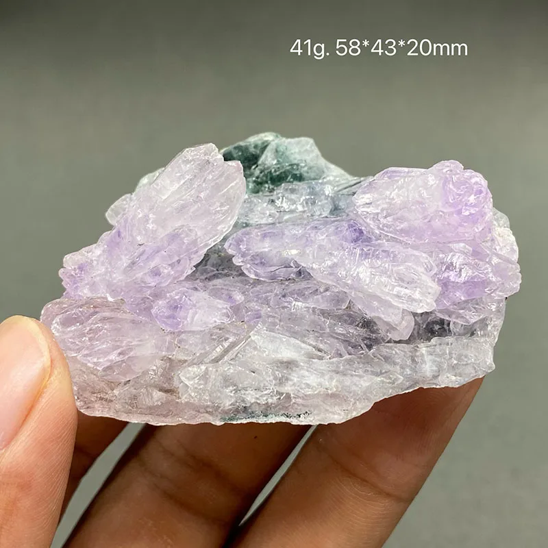 100% natural purple vision crystal flower rough mineral specimen healing crystal gem collection