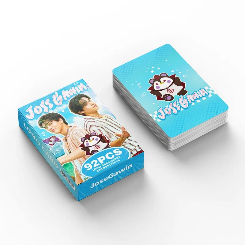 92PCS Thai Actor JossGavin Lomo Cards Set 60Pcs Idol Collectible Photocards + 32Pcs Decor Stickers Thai Drama Star Merch Gift image 5