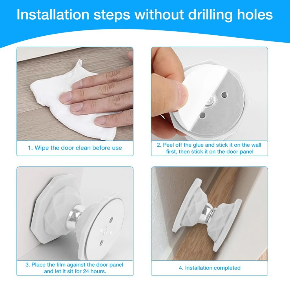 

4 Piece RV Magnet Door Bracket, RV Silicone Door Stop, Suitable for Caravan RV Accessories, Boat CabinJAS