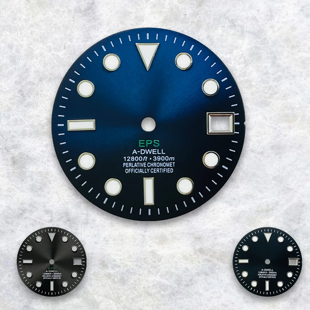 

28.5mm S Logo Dial Suitable For NH35/NH36/4R/7S Automatic Movement Green Luminous Watch Modification Accessories