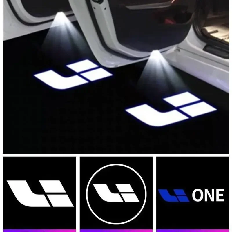 

2Pcs LED Courtesy Shadow Lamp For Li Xiang L9 L8 L7 2022 2023 2024 Car Door Welcome Logo Light Laser Projector Accessories