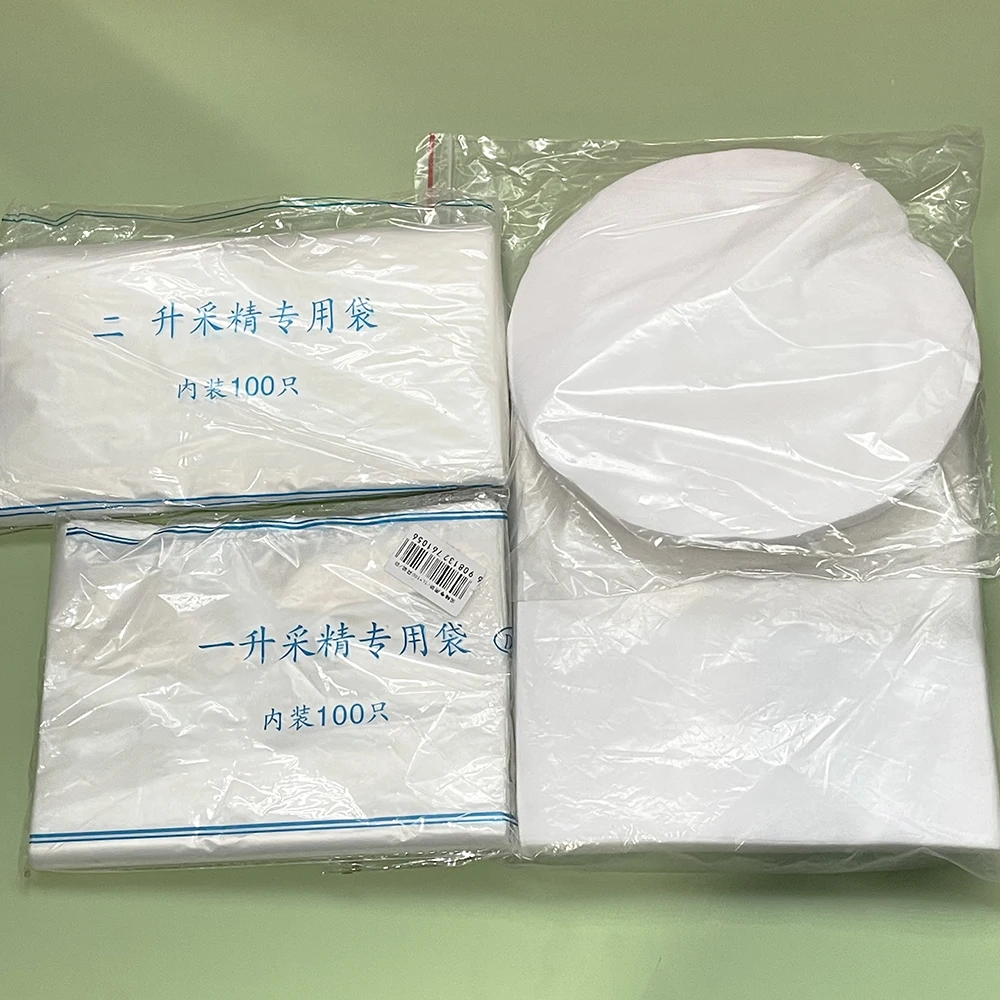 Bolsa de recolección de Semen de jabalí agrícola, filtro de 1L, 2L, tela no tejida, papel de cerdo, inseminación Artificial, suministros de herramientas de cría, 100 Uds.