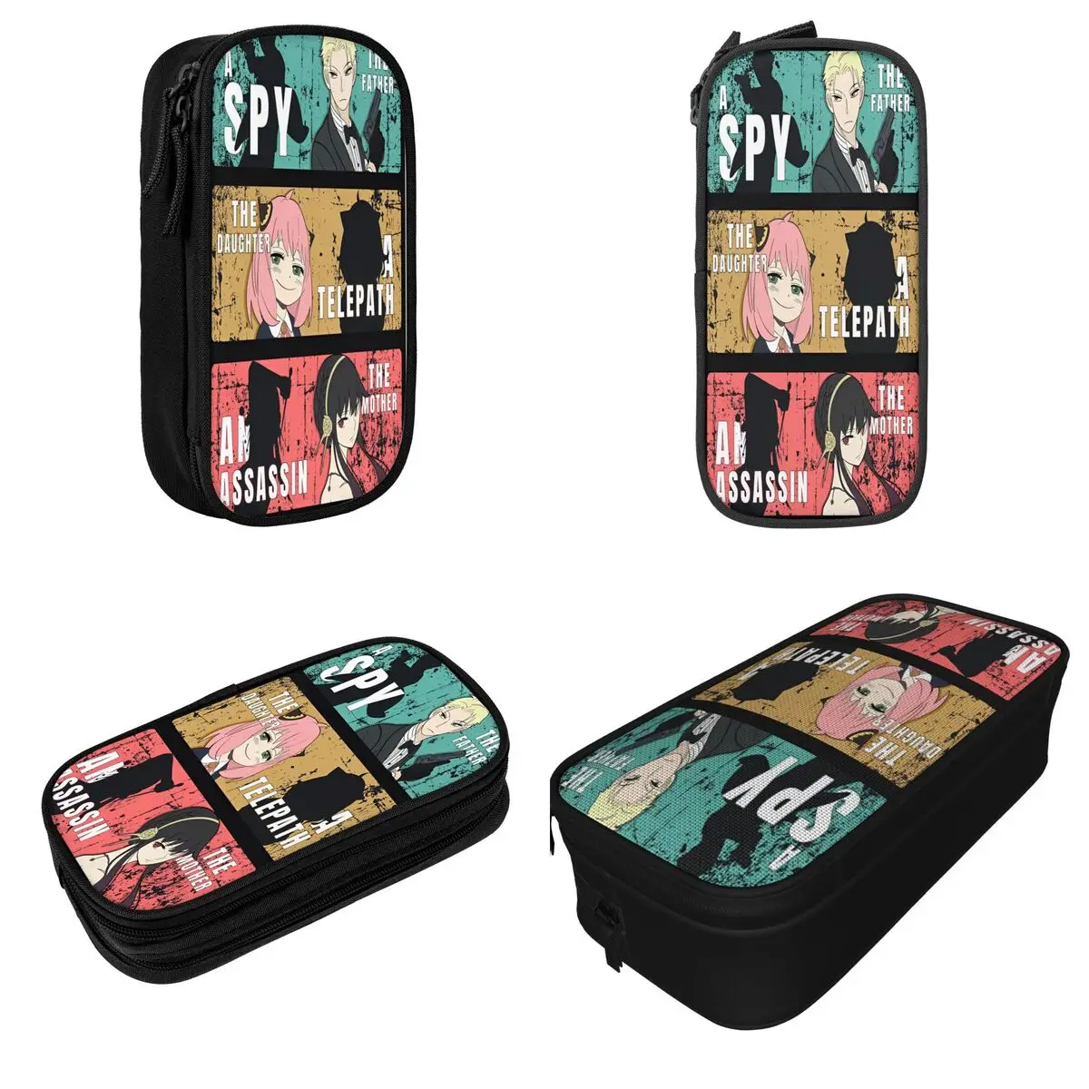 New Spy X Family Anime Pencil Case Kawaii Comic Anya Pencil Pouch portapenne per studente borsa di grande capacità cancelleria regalo scolastico