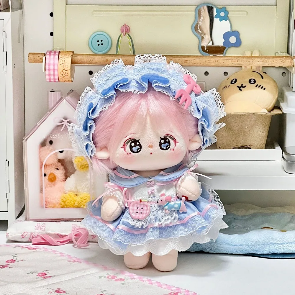 

Для 20 см плюшевая кукла, одежда, синее платье, аксессуары для кукол, вечерние платья для смены, подарок на Рождество, день рождения, игрушки