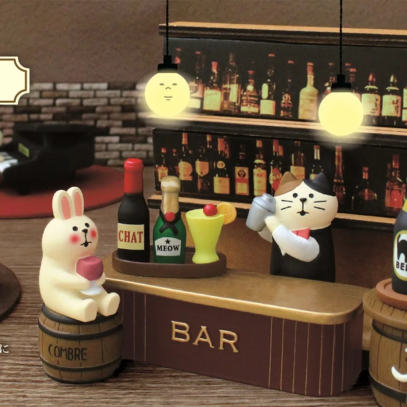 Japan Zakka Bar Bartender Japan Model Mini Miniature Figurines Resin Craft Home Decoration Micro Landscape Desk Accessories