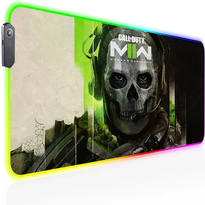 Imagem -03 - Call of Duty Back Light Table Mat Grande Mousepepad Mouse Pad Decoração do Quarto de Jogos Backlight Deskmat Acessórios para Mesa do Computador