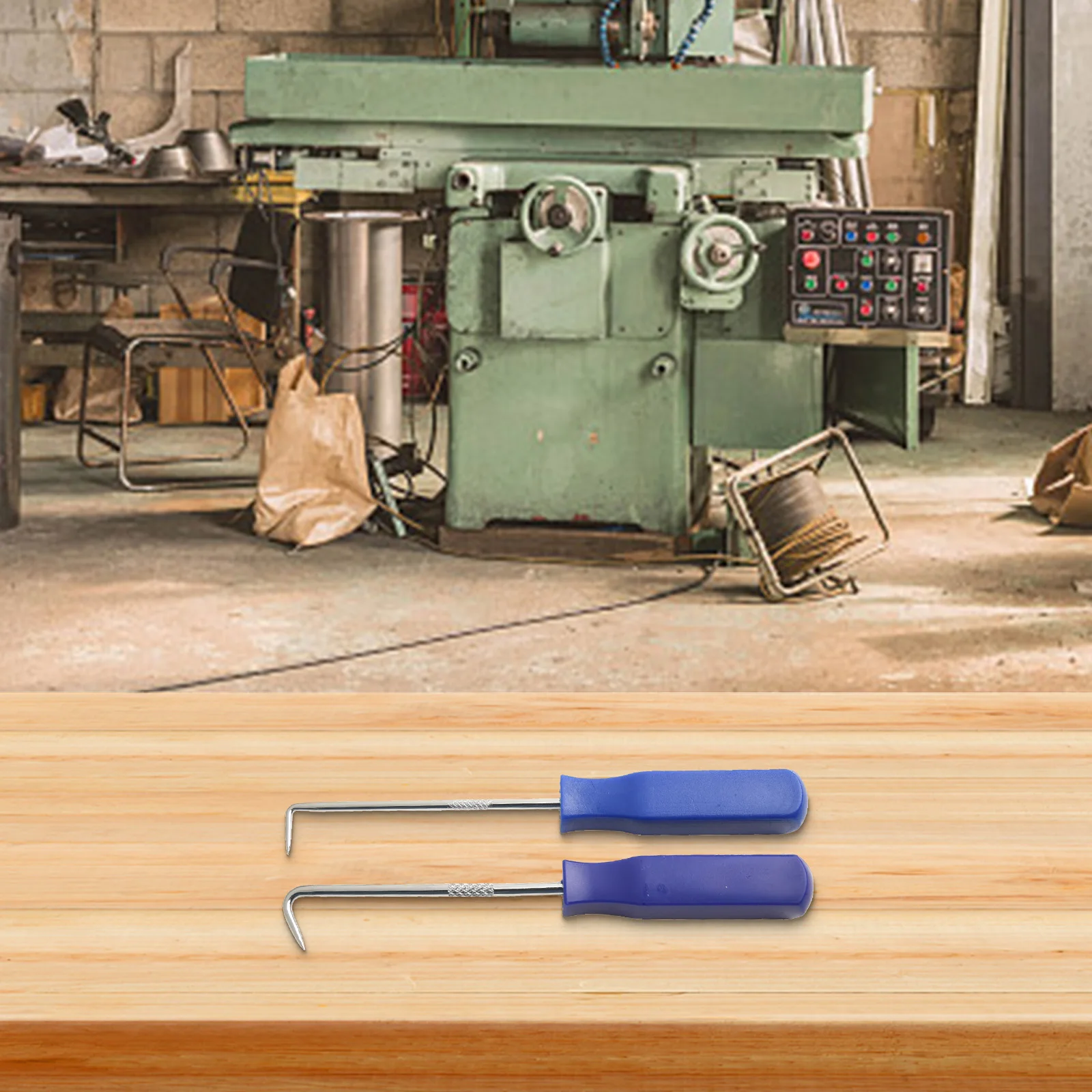 Alat Tangan Pick Mobil Sempurna untuk Insinyur Kait 90 Derajat Pegangan Plastik Pegangan Keras Poros Baja Keras Cincin O Kait 45 Derajat Baru