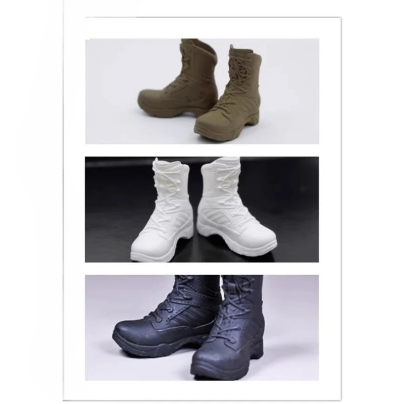 Bottes de combat de style militaire pour soldats, poignées amovibles, corps de modèle de pied, police, Vstoile 600, 1/6