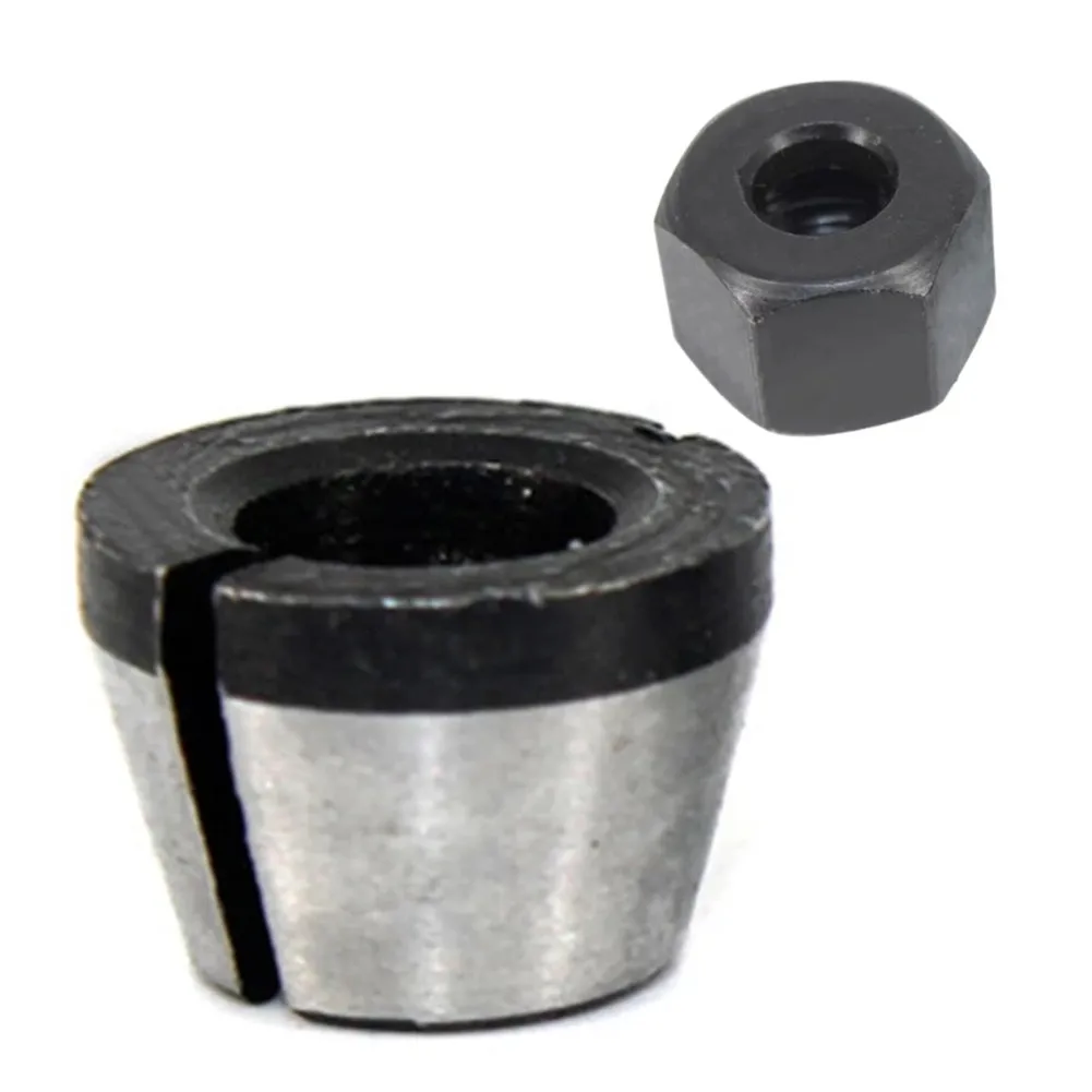 5pcs/set Trimmer Chuck Router Drill Shank Adapter 1/4" 6mm 8mm For Engraving Trimmer Chuck Conversion