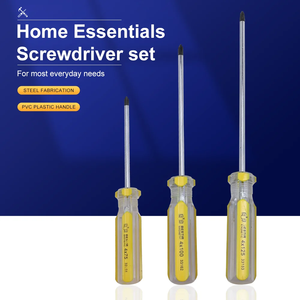 BESTIR Magnetic Screwdriver Cross Phillips Screwdriver PH0 PH1 PH2 PH3 PVC Electronic Repair Hand Tools