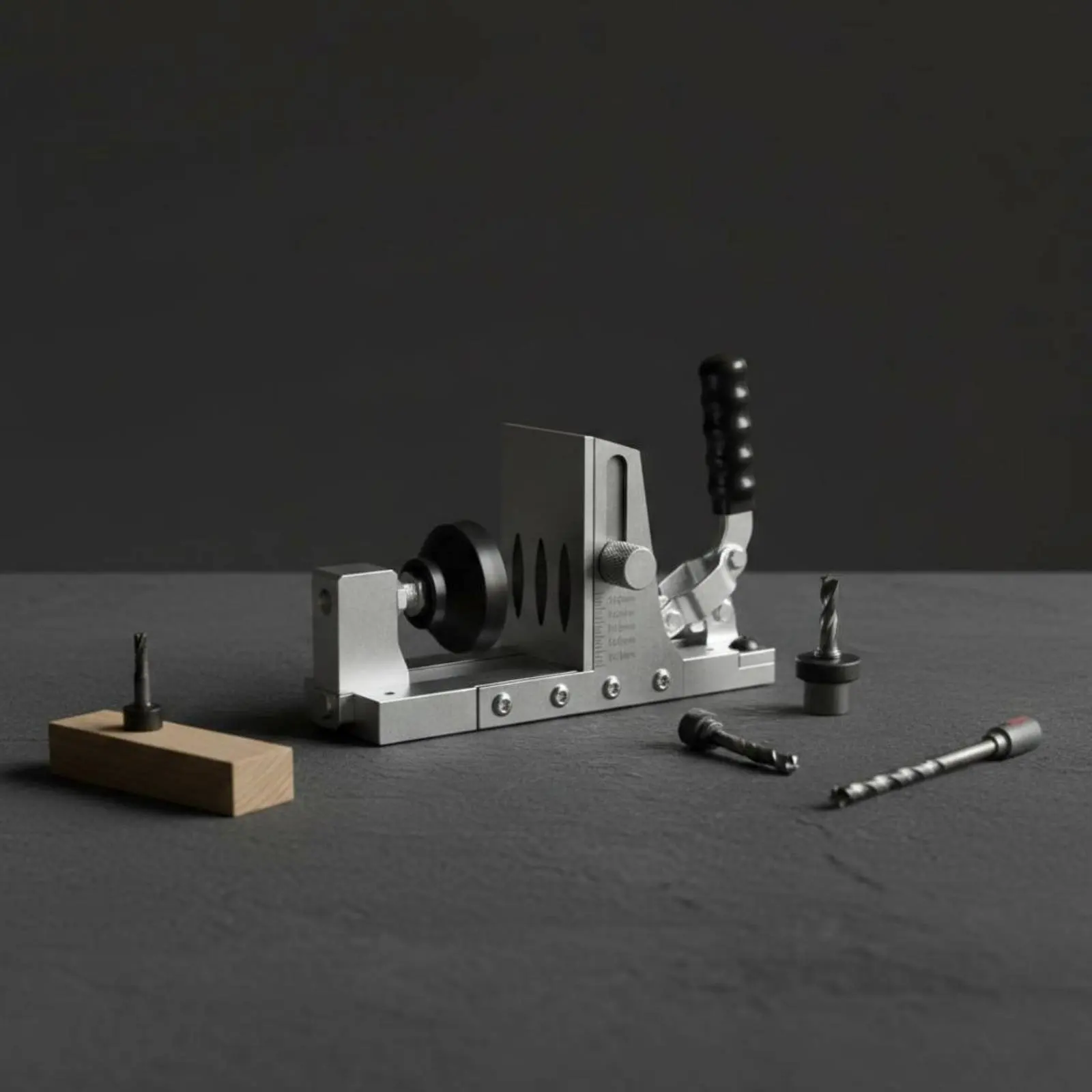 Pocket Hole Jig High Precision Pocket Hole Drilling Jig Angled Drilling Guide Clamp Design Hand Tool Anti-Corrosion Finish
