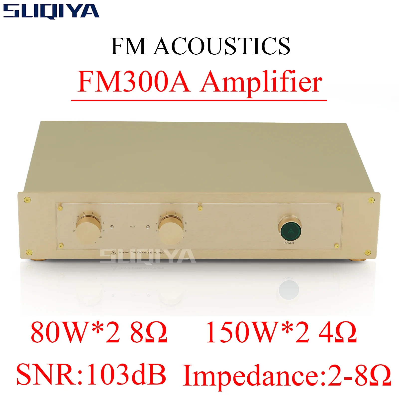 

SUQIYA-Clone FM300A FM ACOUSTICS Hi-Fi Audio 150W*2 4Ω 80W*2 8Ω Power Amplifier