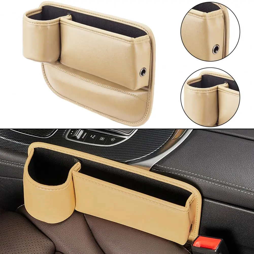 Car Seat Gap Organizer Car Seat Gap Storage Box with Cup Holder Capacity Organizer for Car Wear Resistant Waterproof Console