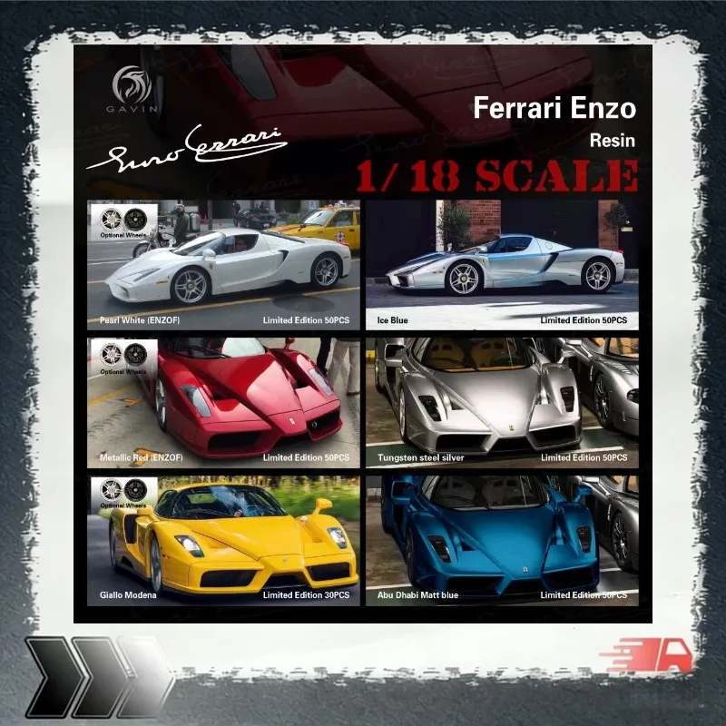 GAVIN 1:18 ENZO Simulation Alloy Full-Open Car Model, Boys' Holiday Gift Toy, Collection Decoration Item.