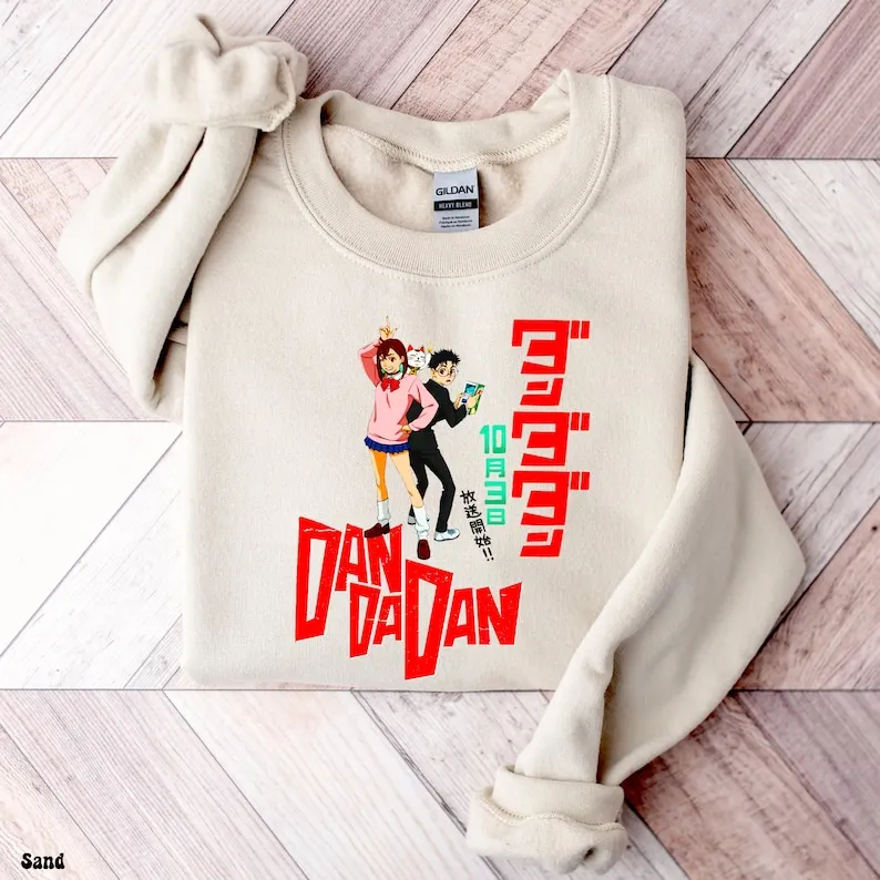 DanDaDan Sweatshirt Turbo Ganny Momo Ayase Anime Sweatshirt Japanese Streetwear Dandadan Clothes  Japanese Sweatshirt 003