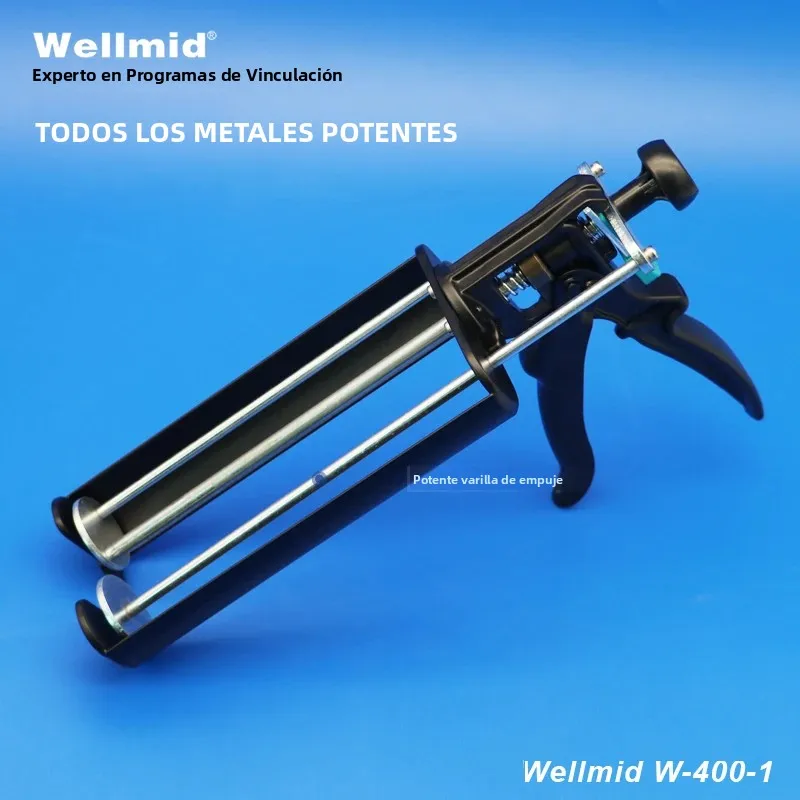 Pistola dispensadora de adhesivos epoxi 1:1 de 400ML, Kit 2K, dispensador de mezcla de doble tubo portátil, Loctite ARALDITE, cartucho de 3M, pistola de pegamento AB
