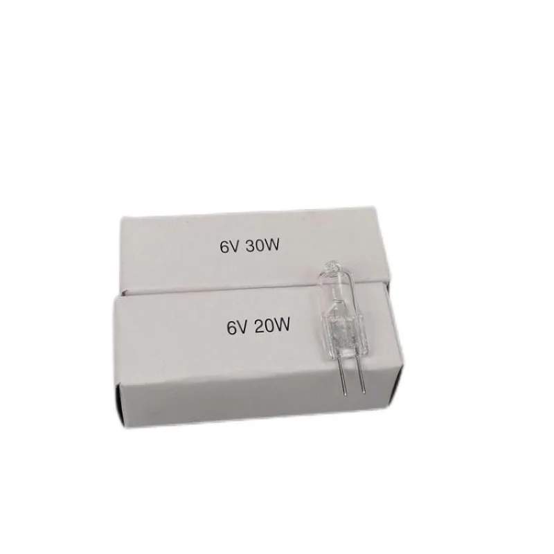 

6V20W and 6V30W halogen bulbs for microscopes, suitable for metallographic and biological microscopes