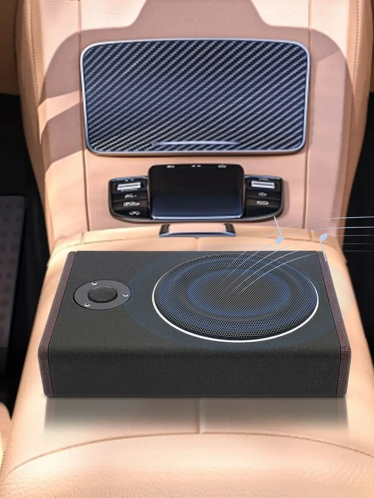 8 Inch Ultra Slanke Auto Subwoofer Onder Seat Auto Actieve Subwoofer Compacte Auto Bass Audio Auto Stereo Versterker Luidspreker DC 12 V 600 W - afbeelding 2